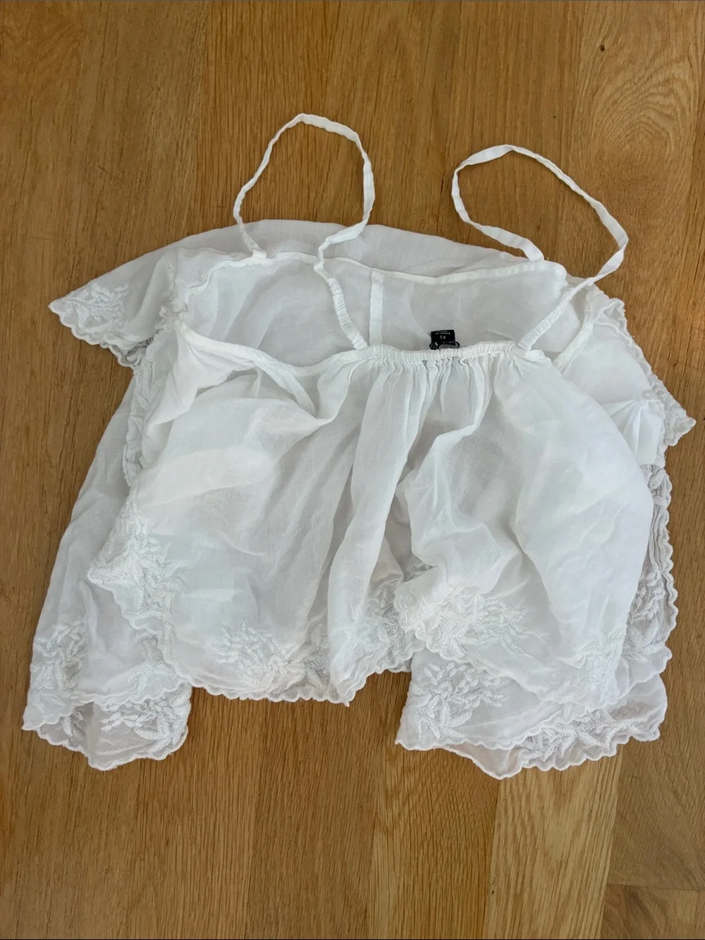 J. Crew White Embroidered -Trim Cotton Camisole